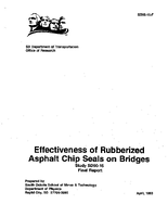 Effectiveness of Rubberized Asphalt Chip Seals on Bridges