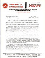Department of Transportation News Urban Mass Transportation Administration DOT 9571