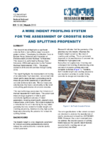 A Wire Indent Profiling System for the Assessment of Crosstie Bond and Splitting Propensity