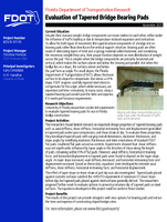 Evaluation of Tapered Bridge Bearing Pads Summary