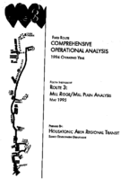 Fixed Route Comprehensive Operational Analysis 1994 Operating Year Fourth Installment Route 3 Mill RidgeMill Plain Analysis