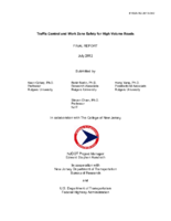 Traffic Control and Work Zone Safety for High Volume Roads