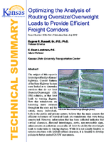 Optimizing the analysis of routing oversizeoverweight loads to provide efficient freight corridors  technical summary