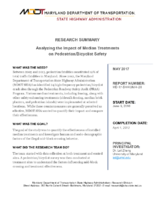 Analyzing the Impact of Median Treatments on PedestrianBicyclist Safety Research Summary