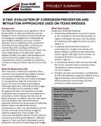 Evaluation of Corrosion Prevention and Mitigation Approaches Used on Texas Bridges Project Summary