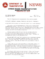 Department of Transportation News Urban Mass Transportation Administration UMTA 7275