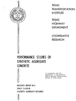 Performance Studies of Synthetic Aggregate Concrete