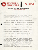 Excerpts of Remarks Prepared for Delivery by US Secretary of Transportation John A Volpe Before the Council of Governments