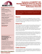 Evaluation of AASHTO T 397 Standard Method of Test for Uniaxial Tensile Response of UltraHigh Performance Concrete Tech Transfer Summary