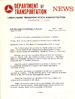 Department of Transportation News Urban Mass Transportation Administration DOT 13669