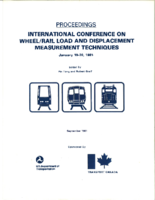 Proceedings  International Conference on WheelRail Load and Displacement Measurement Techniques January 1920 1981