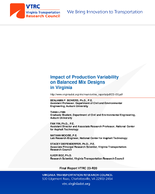 Impact of Production Variability on Balanced Mix Designs in Virginia