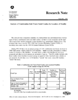 Analysis of CombinationUnit Truck Fatal Crashes by Location of Fatality