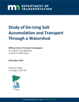 Study of Deicing Salt Accumulation and Transport Through a Watershed