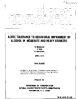 Acute Tolerance to Behavioral Impairment by Alcohol in Moderate and Heavy Drinkers