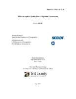 Effect on asphalt quality due to nighttime construction  final report