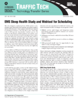 EMS Sleep Health Study and Webtool for Scheduling Traffic Tech
