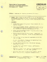 Circular Re Guidelines for Preparing Environmental Assessments Volume UMTA C 56201