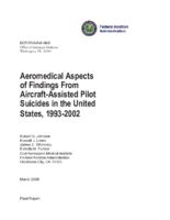 Aeromedical Aspects of Findings from AircraftAssisted Pilot Suicides in the United States 19932002