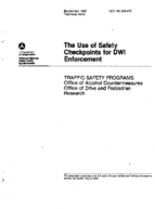 The Use of Safety Checkpoints for DWI Enforcement