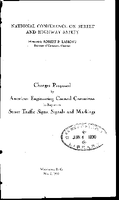 American Engineering Council Committee in Report on Street Traffic Sings Signals and Markings