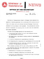 Department of Transportation News Releases June 1974