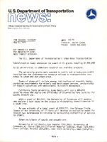 US Department of Transportation News Office of Assistant Secretary for Governmental and Public Affairs UMTA 2479 DOT Awards 23 Grants for University Level Mass Transit Research