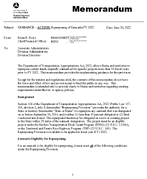 Guidance  Action Repurposing of Earmarks FY 2022