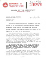 Department of Transportation News Releases February 1977