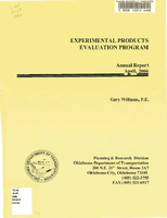 Experimental Product and Evaluation Program Annual Report 2006