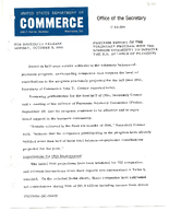 Secretary of Commerce John T Connor Speeches October 1966