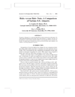 Hubs versus HubNots A Comparison of Various US Airports