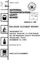 Interstate Commerce Commision Report of the Accident  Investigation Occuring on the AMTRAK TRAIN WOODLAWN TX