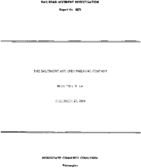 Interstate Commerce Commision Report of the Accident  Investigation Occuring on the BALTIMORE AND OHIO WEST END W VA