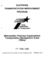 Statewide Transportation Improvement Program Metropolitan Planning Organizations Transportation Management Areas TMAs FY 19961998  Volume 2 of 3