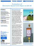 Evaluation of electronic speed limit signs on US 30