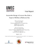 Sustainable Design of Concrete Bus Pads to Improve Mobility in Baltimore City