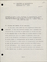 Statement of Alan S Boyd Secretary of Transportation Before the Subcommittee on Housing and Urban Affairs of the Senate Committee on Banking and Currency Washington DC