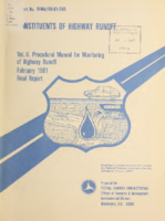Constituents of Highway Runoff Volume II Procedural Manual for Monitoring of Highway Runoff