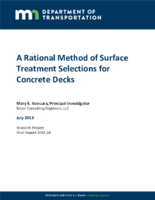 A Rational Method of Surface Treatment Selections for Concrete Decks