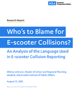 Whos to Blame for EScooter Collisions An Analysis of the Language Used in EScooter Collision Reporting