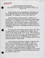 Secretary of Transportation Federico Pena Speeches March 1994