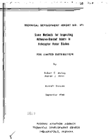 Some Methods of Inspecting AdhesiveBonded Joints In Helicopter Rotor Blades