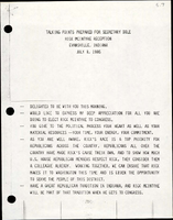 Talking Points Prepared for Secretary Dole Rick McIntyre Reception