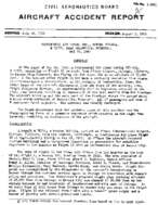 Investigation of Aircraft Accident CONTINENTAL AIRLINES NEAR UNIONVILLE MISSOURI 19620522