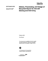 History Processing and Usage of Recycled Glycol for Aircraft Deicing and AntiIcing