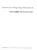 Solid rubber tire roller study  final report