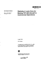 Statistical loads data for Boeing 737400 aircraft in commercial operations