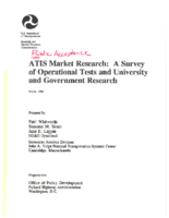 ATIS Market Research A Survey of Operational Tests and University and Government Research