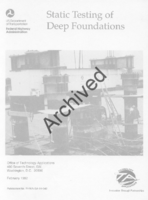 Static Testing of Deep Foundations